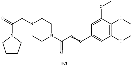 1-[2-oxo-2-(1-pyrrolidinyl)ethyl]-4-[1-oxo-3-(3,4,5-trimethoxyphenyl)allyl]piperazinium chloride 结构式
