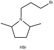1-(3-ブロモプロピル)-2,5-ジメチルピロリジン・臭化水素酸塩 化学構造式