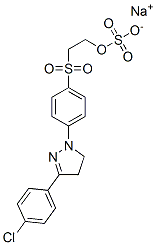 sodium 2-[[4-[3-(4-chlorophenyl)-4,5-dihydro-1H-pyrazol-1-yl]phenyl]sulphonyl]ethyl sulphate 结构式