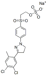 sodium 2-[[4-[3-(4,5-dichloro-2-methylphenyl)-4,5-dihydro-1H-pyrazol-1-yl]phenyl]sulphonyl]ethyl sulphate 结构式