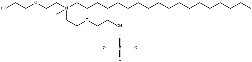 bis[2-(2-hydroxyethoxy)ethyl]methyl(octadecyl)ammonium methyl sulphate 结构式