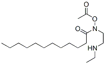 N-[2-[(2-hydroxyethyl)amino]ethyl]dodecanamide monoacetate 结构式