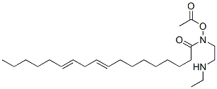 N-[2-[(2-hydroxyethyl)amino]ethyl]octadeca-9,12-dienamide monoacetate 结构式