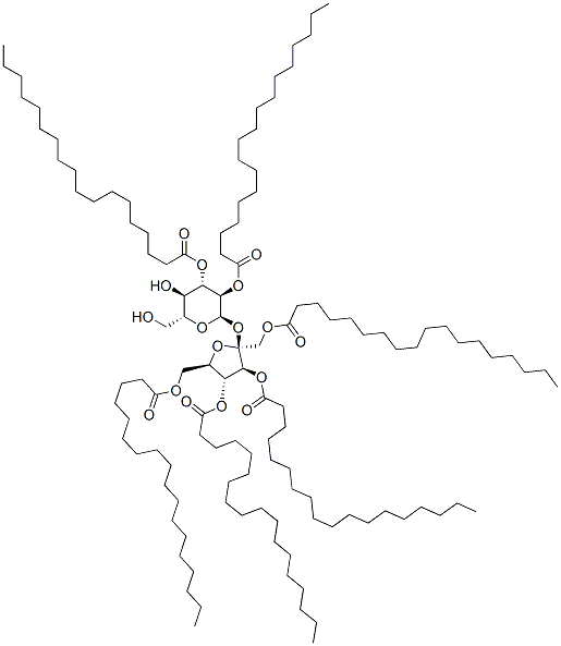 β-D-フルクトフラノシルα-D-グルコピラノシド/ステアリン酸,(1:6) 化学構造式