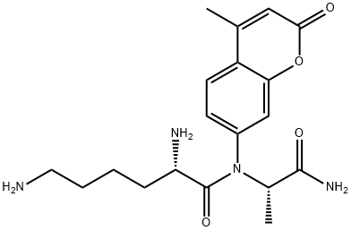 7-lysylalanyl-4-methylcoumarinamide 结构式