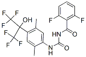 N-[[2,5-ジメチル-4-[2,2,2-トリフルオロ-1-ヒドロキシ-1-(トリフルオロメチル)エチル]フェニル]カルバモイル]-2,6-ジフルオロベンズアミド 化学構造式