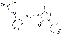 [2-[3-(1,5-dihydro-3-methyl-5-oxo-1-phenyl-4H-pyrazol-4-ylidene)-1-propenyl]phenoxy]acetic acid 结构式