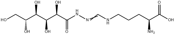 N5-[(D-gluconoylamino)iminomethyl]-L-ornithine Struktur