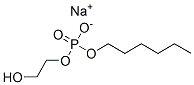 sodium hexyl 2-hydroxyethyl phosphate Struktur