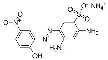 ammonium 2,4-diamino-5-[(2-hydroxy-5-nitrophenyl)azo]benzenesulphonate Struktur