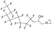 α-(2,2,3,3,4,4,5,5,6,6,7,7,8,8,9,9,9-ヘプタデカフルオロノニル)-1-アジリジンエタノール 化学構造式