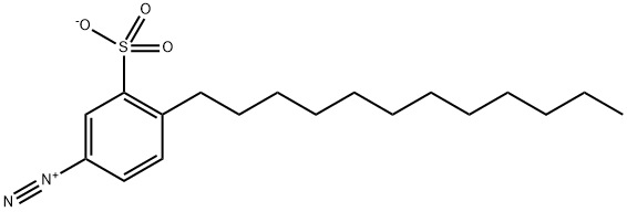 4-dodecyl-3-sulphonatobenzenediazonium Struktur