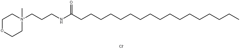 4-メチル-4-[3-(1-オキソオクタデシルアミノ)プロピル]モルホリニウム・クロリド 化学構造式