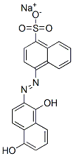 4-[(1,5-ジヒドロキシ-2-ナフタレニル)アゾ]-1-ナフタレンスルホン酸ナトリウム 化学構造式