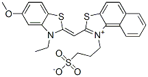 2-[[3-エチル-5-メトキシベンゾチアゾール-2(3H)-イリデン]メチル]-1-(3-スルホナトプロピル)ナフト[1,2-d]チアゾール-1-イウム 化学構造式