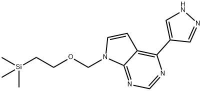 4-(1H-Pyrazol-4-yl)-7-((2-(trimethylsilyl)ethoxy)methyl)-7H-pyrrolo[2,3-d]pyrimidine|4-(1H-吡唑-4-基)-7-((2-(三甲基硅烷基)乙氧基)-甲基)-7H-吡咯并[2,3-D]嘧啶
