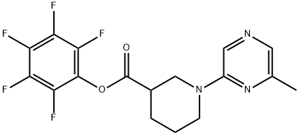 1-(6-メチルピラジン-2-イル)ピペリジン-3-カルボン酸ペンタフルオロフェニル 化学構造式
