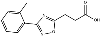 3-[3-(2-甲基苯基)-1,2,4-恶二唑-5-基]丙酸, 94192-15-1, 结构式