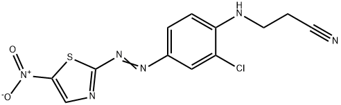 3-[2-Chloro-4-(5-nitrothiazol-2-ylazo)anilino]propiononitrile Structure