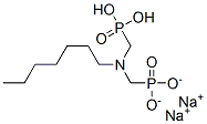 disodium dihydrogen [(heptylimino)bis(methylene)]bisphosphonate Struktur