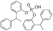 bis[o-(1-phenylethyl)phenyl] hydrogen phosphate Struktur