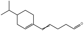 5-[4-(1-メチルエチル)-1-シクロヘキセン-1-イル]-4-ペンテナール 化学構造式