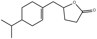 4,5-ジヒドロ-5-[[4-(1-メチルエチル)-1-シクロヘキセン-1-イル]メチル]-2(3H)-フラノン 化学構造式