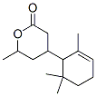 テトラヒドロ-6-メチル-4-(2,6,6-トリメチル-2-シクロヘキセン-1-イル)-2H-ピラン-2-オン 化学構造式