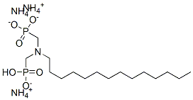 [[(テトラデシルイミノ)ビス(メチレン)]ビスホスホン酸]α,α,α'-トリアンモニウム 化学構造式