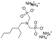 [[[(2-エチルヘキシル)イミノ]ビス(メチレン)]ビスホスホン酸]テトラアンモニウム 化学構造式