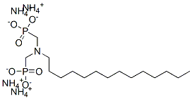 [[(テトラデシルイミノ)ビス(メチレン)]ビスホスホン酸]テトラアンモニウム 化学構造式