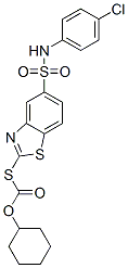 S-[5-[(p-chloroanilino)sulphonyl]benzothiazol-2-yl] O-cyclohexyl thiocarbonate|