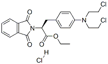 ethyl (S)-alpha-[[4-[bis(2-chloroethyl)amino]phenyl]methyl]-1,3-dihydro-1,3-dioxo-2H-isoindole-2-acetate monohydrochloride Structure