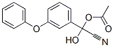 α-ヒドロキシ-3-フェノキシベンゼンアセトニトリル・酢酸 化学構造式