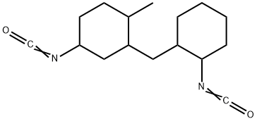 4-イソシアナト-2-[(2-イソシアナトシクロヘキシル)メチル]-1-メチルシクロヘキサン 化学構造式