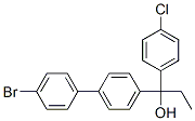 4'-bromo-alpha-(4-chlorophenyl)-alpha-ethyl[1,1'-biphenyl]-4-methanol Struktur