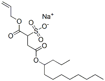 4-ドデシル 1-プロパ-2-エン-1-イル 2-[(ソジオオキシ)スルホニル]ブタンジオアート 化学構造式