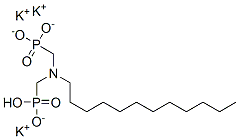 tripotassium hydrogen [(dodecylimino)bis(methylene)]bisphosphonate Struktur