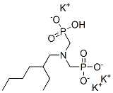 [[[(2-エチルヘキシル)イミノ]ビス(メチレン)]ビスホスホン酸]α,α,α'-トリカリウム 化学構造式