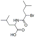 N-(2-bromo-4-methyl-1-oxopentyl)-DL-leucine Struktur