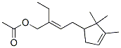 酢酸2-エチル-4-(2,2,3-トリメチル-3-シクロペンテニル)-2-ブテニル 化学構造式