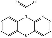 10H-pyrido[3,2-b][1,4]benzothiazine-10-carbonyl chloride  Struktur