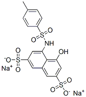 4-ヒドロキシ-5-[[(4-メチルフェニル)スルホニル]アミノ]-2,7-ナフタレンジスルホン酸/ナトリウム,(1:x) 化学構造式