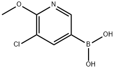 3‐クロロ‐2‐メトキシピリジン‐5‐ボロン酸 化学構造式