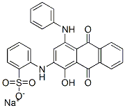 [[9,10-二氢-1-羟基-9,10-二氧-4-(苯基氨基)-2-蒽基]氨基]-苯磺酸 结构式