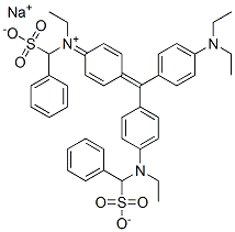 hydrogen [4-[[4-(diethylamino)phenyl][4-[ethyl(sulphonatobenzyl)amino]phenyl]methylene]cyclohexa-2,5-dien-1-ylidene](ethyl)(sulphonatobenzyl)ammonium, sodium salt Structure