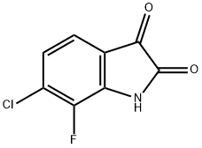 6-Chloro-7-fluoro-1H-indole-2,3-dione Struktur