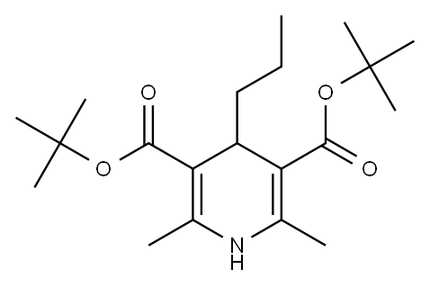 bis(tert-butyl) 1,4-dihydro-2,6-dimethyl-4-propylpyridine-3,5-dicarboxylate Struktur