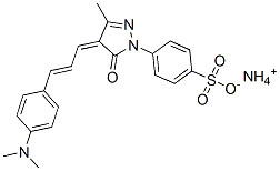 4-[[4-[3-[4-(ジメチルアミノ)フェニル]-2-プロペニリデン]-4,5-ジヒドロ-3-メチル-5-オキソ-1H-ピラゾール]-1-イル]ベンゼンスルホン酸アンモニウム 化学構造式