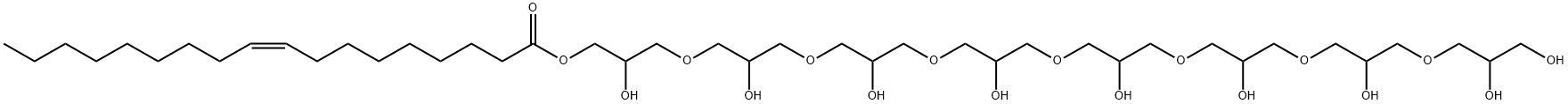 (Z)-9-オクタデセン酸2,6,10,14,18,22,26,30,31-ノナヒドロキシ-4,8,12,16,20,24,28-ヘプタオキサヘントリアコンタン-1-イル 化学構造式
